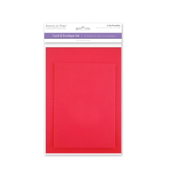 6 Blank Cards + 6 Envelopes A6 Red 4.5"x6" Inches - Picture 2 of 4